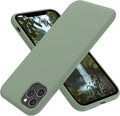 OTOFLY Compatible with iPhone 11 Pro Max Case,Ultra Slim Fit iPhone Case Liquid Silicone Gel Cover with Full Body Protection Anti-Scratch Shockproof Case (Calke Green)