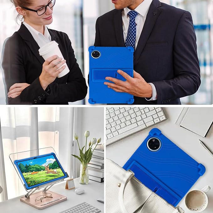 ATOOZ for DOOGEE U11 Case 11 Inch,Soft Silicone Kids Case for DOOGEE U11 Pro Tablet 2025/Teclast P50 Tablet with Stand (Blue)