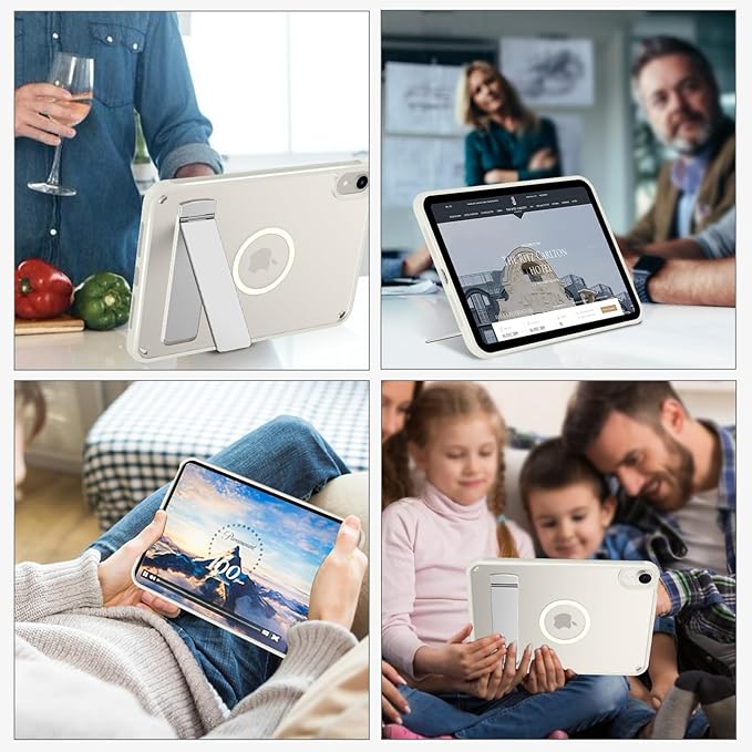GUAGUA for iPad mini 7 Case 2024 (A17 Pro), Magnetic Mini 7th/6th Generation Case with Stand(2024/2021) with Pencil Holder Slim Protective Kickstand Case for iPad mini 7th/6th 8.3'', Space Gray