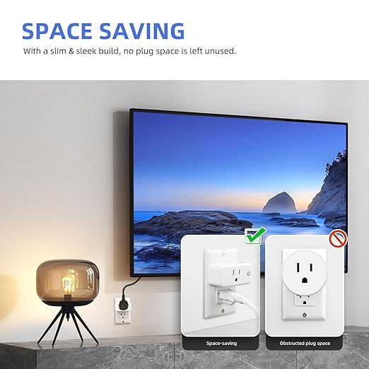 Mini Smart Plug, 15A WiFi Plugs Work with Alexa & Google Assistant, Smart Outlet with Timer & Group Controller, WiFi Outlet for Home, No Hub Required,2.4G WiFi Only, ETL&FCC Approvel, White, 2 Pack