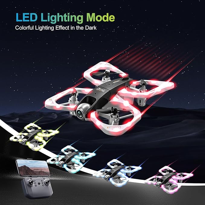 S3 WiFi FPV 6-Axis Gyro & 360° Flip Drone with 480P HD Camera for Beginners (White)