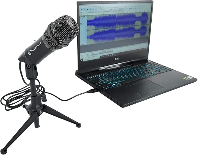 Rockville Z-Stream USB Condenser Microphone, 14mm Cartridge, Plug-and-Play, Omnidirectional, Noise Filter, Adjustable Sensitivity, for Podcasting, Gaming, YouTube