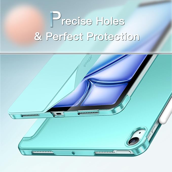 JETech Case ONLY for iPad Air 11-Inch M4/M3/M2 (2026/2025/2024), iPad Air 5/4 (2022/2020 5th/4th Generation 10.9-Inch), Slim Stand Hard Back Shell Cover with Auto Wake/Sleep (Mint Blue)