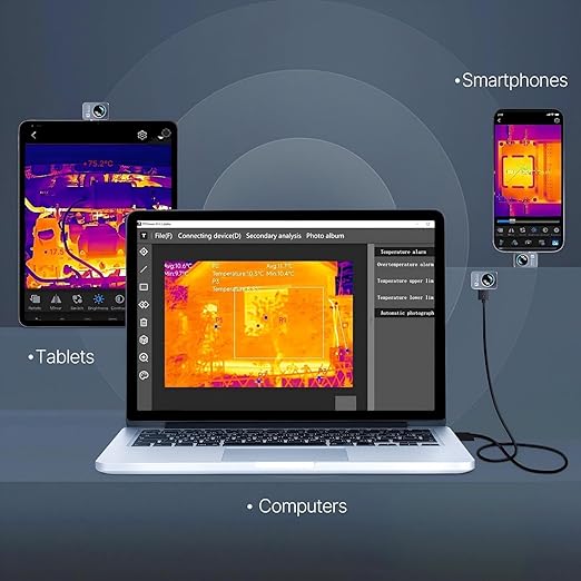 Thermal Camera for Android Phone, P2 Pro Thermal Imager with Macro Lens, Infrared Camera with 512 × 384 IR Resolution, 15× Zoom, -4℉ to 1112℉ Temp Range Thermal Imaging Camera for Phone (Android)