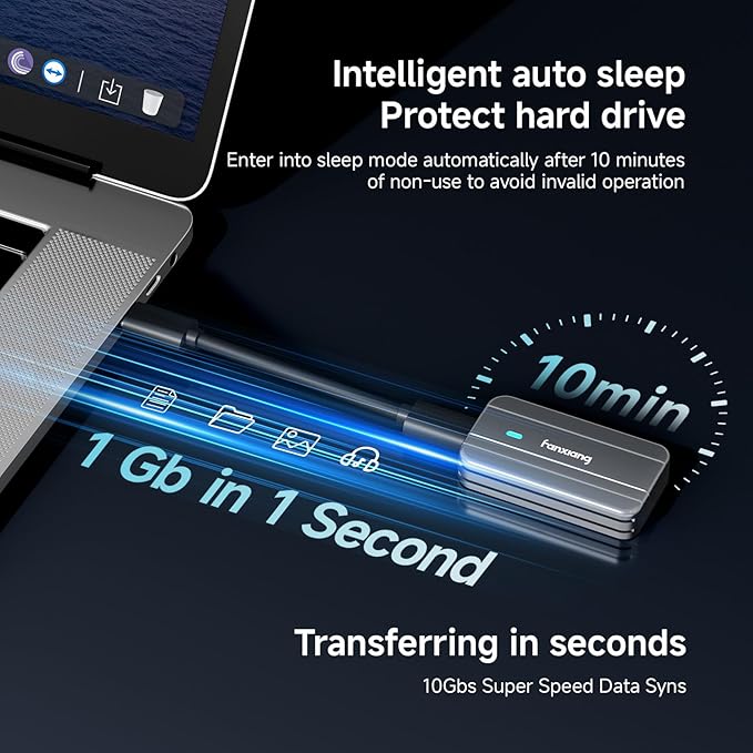 fanxiang SSD Enclosure, USB 3.2 Gen 2 (10 Gbps), M.2 NVMe PCIe to USB Adapter/Reader, Solid State Drive External Enclosure, Supports M and B&M Keys and Size 2230 SSDs, NVMe Enclosure, MP83