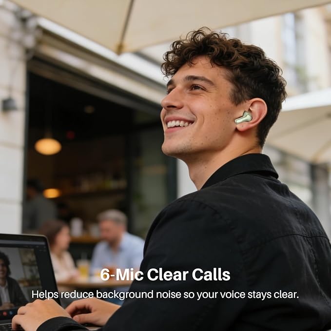 TOZO Hybrid Active Noise Cancelling Wireless Earbuds with 6 Mics AI Clear Call Ear Buds 68H Playtime with LED Display 32 Preset EQs via APP Bluetooth 5.3 IPX8 Waterproof in Ear Headphones