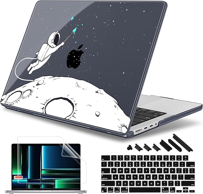 May Chen for 2026 MacBook Pro 14-inch M5 M4 M3 M2 M1 Pro/Max Chip, Release 2026 2025-2021, Model A3427 A3426 A3434 A3112 A3401 A3185, Plastic Hard Shell with Keyboard Cover, Cute Astronaut