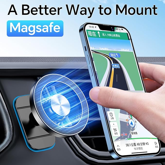Kaistyle for Magsafe Car Mount【Strong Magnets】Magnetic Phone Holder for Car Phone Holder Mount Dash Mounted Holders Phone Holders for Your Car Accessories for Women Men Mothers Gifts for iPhone 17 16