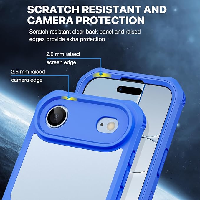 CENHUFO Magnetic Privacy for iPhone 17 Air Case [Compatible with Magsafe] Full Body Phone Case Built-in 9H Tempered Glass Privacy Screen Protector, Camera Protection Shockproof Bumper Cover -Blue