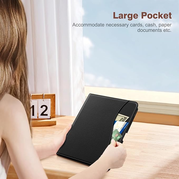 Fintie Folio Case for iPad Pro 11-inch (M5) 2025 / (M4) 2024, Magnetic Multi-Angle Smart Stand Cover with Built-in Pencil Holder & Pocket, Auto Sleep/Wake, Black