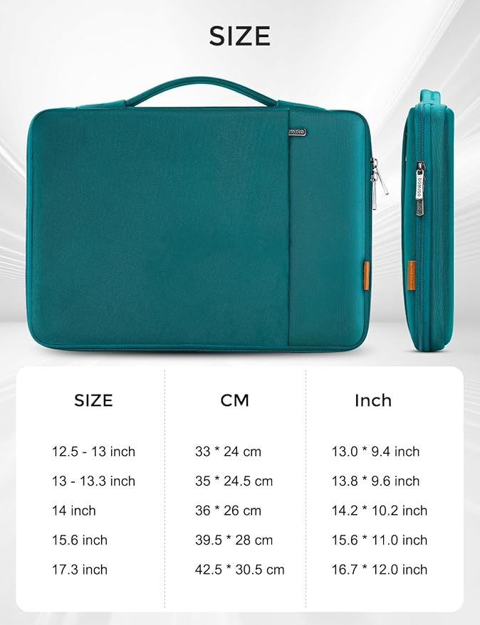 DOMISO Laptop Case Laptop Sleeve Cover for 16 inch MacBook Pro M4/M3/M2/M1 Pro/Max A3403 A3186 A2991 A2780 A2485 A2141,Compatible with 15.6 inch HP Lenovo Dell XPS 16 with Small Case,Turquoise