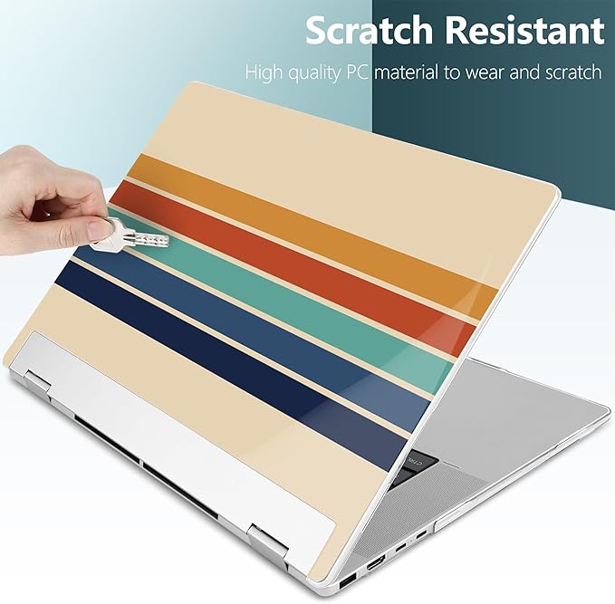 Premium Crystal Clear Case for HP Envy x360 16-inch 2-in-1 Laptop 2024 Release, Creative Patterns Ultra-Slim Lightweight Scratch-Resistant Hard Shell with Professional Protection, Stripe