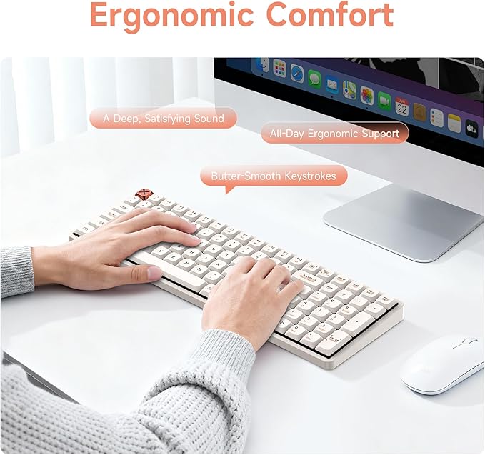 IQUNIX Magi96 Low Profile Keyboard Wireless Creamy Keyboard with Number Pad, Hot-Swappable, RGB Backlit, Full Aluminum, VIA Customizable for Mac/Windows/Linux(White)
