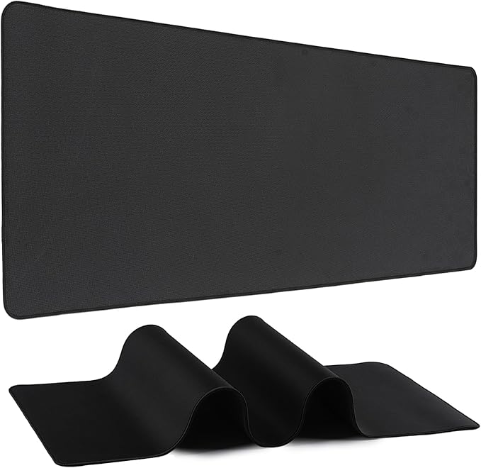 Mouse Pad Gaming - Desk Mat for Keyboard and Mouse - Black Large Mouse Pad for Desk, Mousepad (31.5 x 11.8inch) with Non-Slip Base, Desks Pad Mat for Gaming, Office and Home