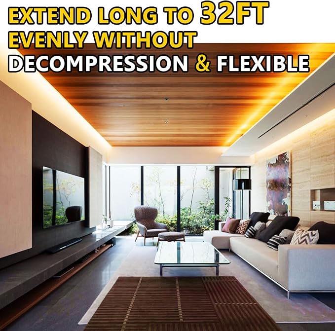 EMITEVER COB LED Strip Lights Warm White, 2700K Tape Light Premium High Density, DC 24V, 305+Lumens/ft, 1200LEDs/Spool, Ra 90+, 8.2ft, 3W/ft, UL Listed 5 Year Warranty (Power Supply Sold Separately)