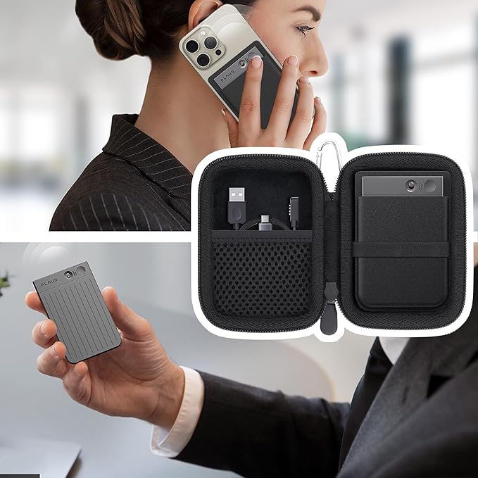 Hard Carrying Travel Case for PLAUD Note/Note Pro AI Voice Recorder,Compatible with PLAUD Digital Recorder and Magnetic Protective Case(Black)