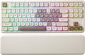 YUNZII B87 Wireless Mechanical Keyboard,QMK/VIA Programmable,TKL Layout 87 Keys,BT/2.4G/USB-C,Hot Swap Gasket Mount RGB Backlit Gaming with Wrist Rest for Win/Mac (Brown Heart, Milk V2)