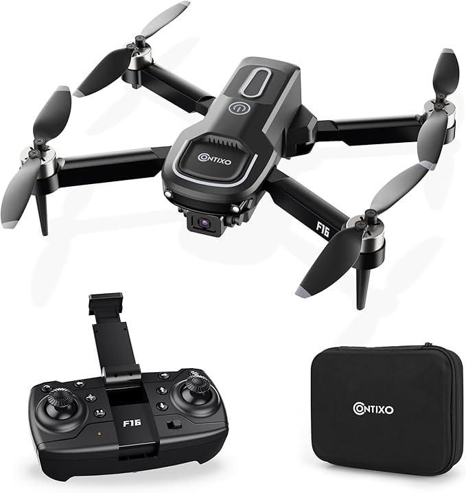 Contixo F16 Camera Drone for Kids – 1080P Dual Camera, Easy to Fly, 17 Mins Intelligent Flight Time, One-Key Takeoff/Landing – Perfect for Beginners and Young Drone Enthusiasts (Ages 14+)
