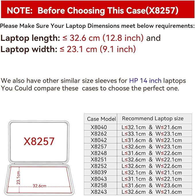 Smatree Hard EVA Protective Sleeve Case Compatible for 14 inch HP EliteBook 840 G6 Notebook PC, for 14 inch HP Chromebook 14a-ne0047nr Laptop Anti-Shock and Waterproof Bag (X8257)
