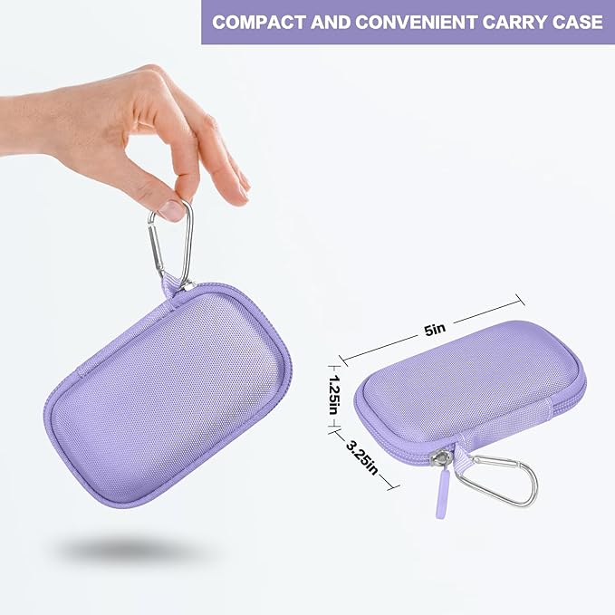 GWCASE Hard Case for SanDisk Extreme Portable SSD 1TB 2TB 4TB 8TB 500GB, External for Solid State Drive Travel Carrying Holder with Mesh Pocket for USB Cables & SD Cards(Bag Only)-Purple