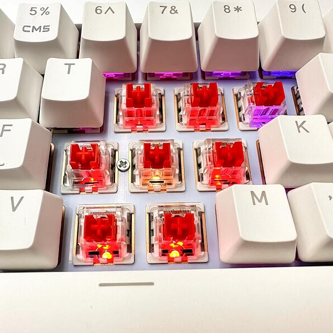 Outemu(Gaote) Red Switches for MX Mechanical Gaming Keyboard,3-Pin 45gf Linear/RGB/DIY Replaceable/Dustproof Switches(Red,108pcs)