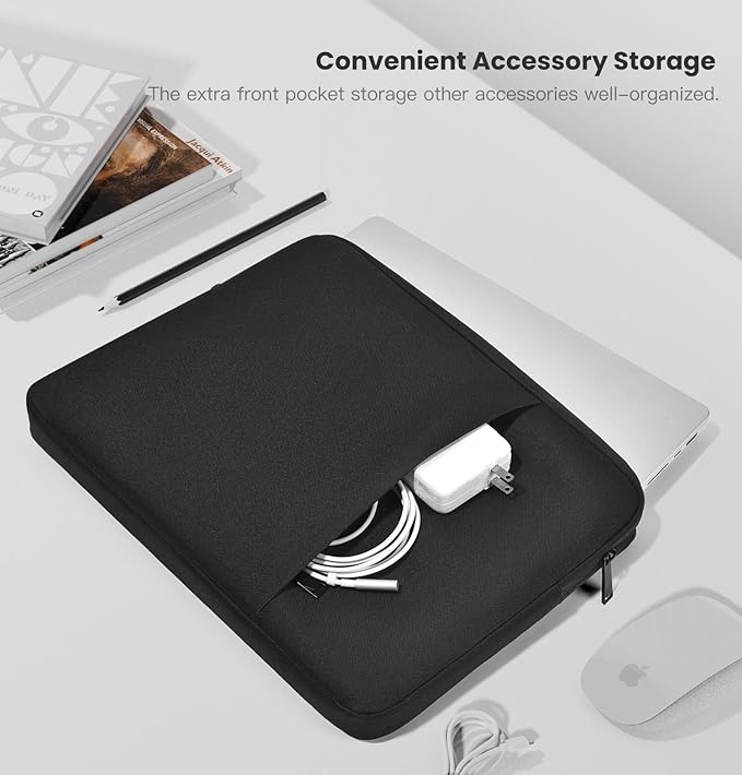 16 inch 360° Protective Laptop Sleeve Case for 2026-2021 MacBook Pro 16 inch M5 M4 M3 M2 M1 Pro/Max A3428 A3429 A3403 A3186 A2485 A2780 A2991,Shockproof Water-Resistant Bag Cover w/Accessory Pocket