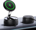2026 Upgraded 15W MagSafe Car Mount Charger,Magnetic Wireless Car Charger,360° Rotatable Strong Hold Car Phone Mount with Vacuum Suction Cup & Nano Adhesive Base for iPhone 17 16 15 14 13 12,Samsung
