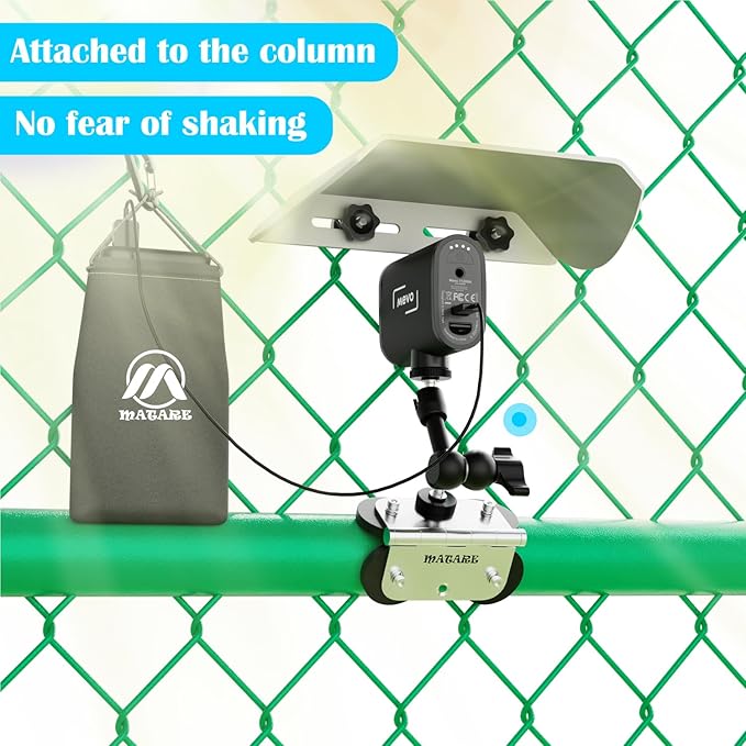 Magnetic Fence Mount for Mevo Start, GoPro, iPhone and Action Cameras - Mevo Camera Mount Streaming Kit for Game Changer Recording Baseball Games