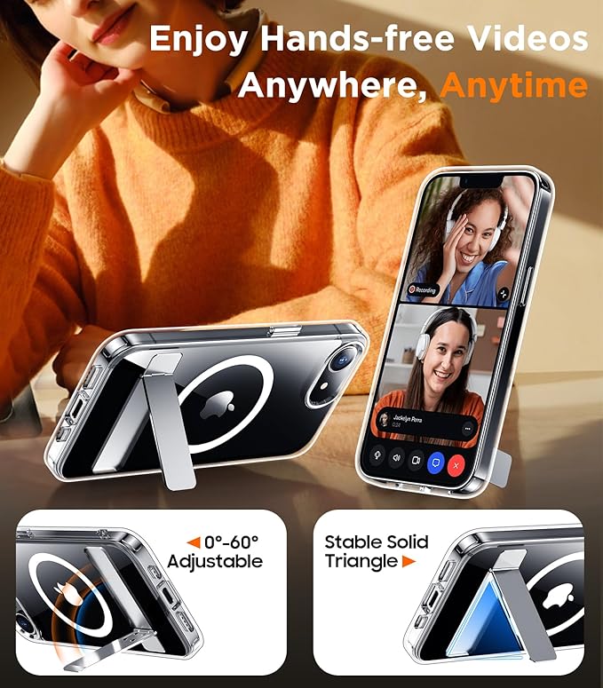 Magnetic Compatible with SE4 Case, [Built-in Invisible Kickstand][Military Grade Shockproof] Slim Thin Phone Case