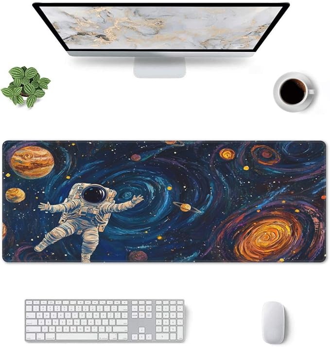 Mouse Pad Gaming - Large Mouse Pad for Desk with Waterproof Surface & Durable Design Desk Mat for Desktop & Office Accessories (Cosmic Odyssey)