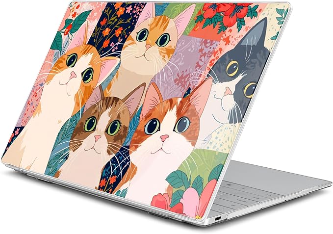 Batianda Case for Dell XPS 13 Laptop Copilot+ PC 13.4" Display 2025 2024 Model Number 9345/9350, Ultra-Slim Lightweight Scratch-Resistant Hard Shell with Professional Protection, Cats