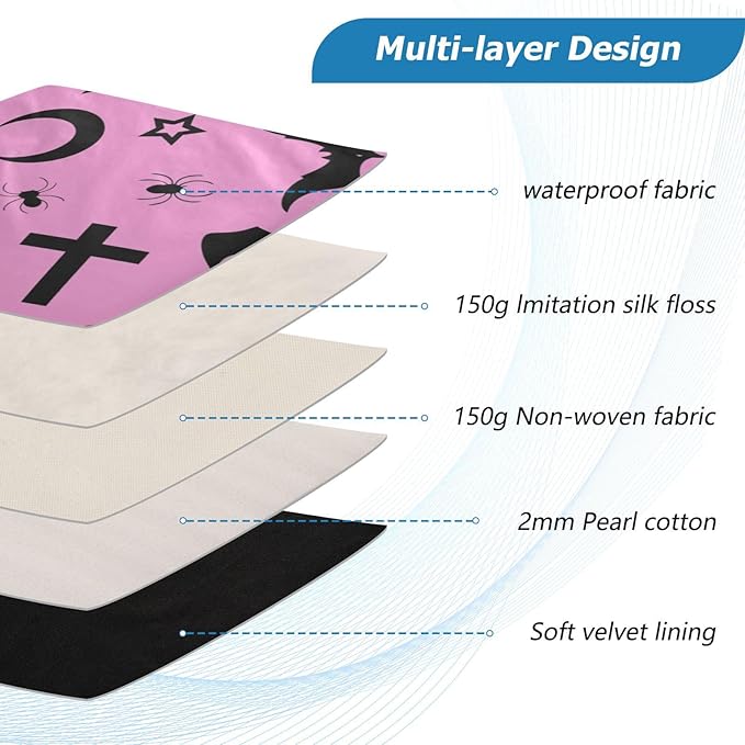 Cute Laptop Sleeve 13 inch Bats Crosses Stars Gothic Laptop Bag 14 inch Waterproof Computer Bag for Women Laptop Accessories Computer Cover Bag for Tablet Men, A06D24018