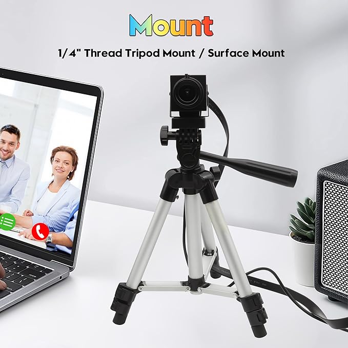 SVPRO 4K 60fps Streaming Camera with 4X Optical Zoom & Manual Focus, HDMI/USB 3.0 Webcam for PC/Mac - Live Broadcast/OBS/Monitoring, 2.8-12mm CS Mount Lens