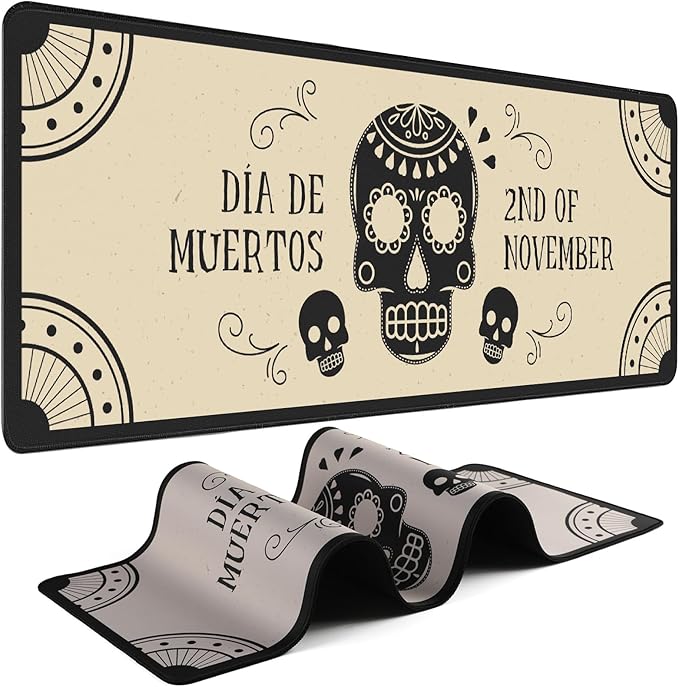 Gaming Mouse Pad - (31.5"×11.8") Skull Large Mouse Pads for Desk - Desk Mat for Keyboard and Mouse with Non-Slip Base, Desks Pad Matfor Game/Office & Home