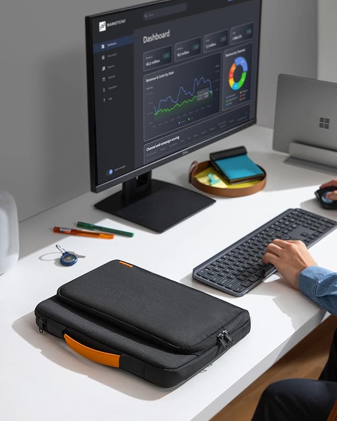 tomtoc 360 Protective Laptop Carrying Bag for The New Razer Blade Pro 17, HP Envy Laptop 17 Inch, Dell Inspiron 17 3000, ASUS ROG Zephyrus S 17.3 Inch, Notebook Bag with Accessory Pocket