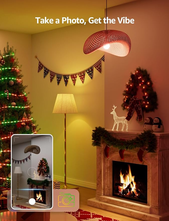 Lepro B1 AI Smart Light Bulbs - WiFi & Bluetooth RGBWW Color Changing LED Bulb Works with Alexa & Google Assistant, Personalized Al Lighting Designer, AI Voice Control, Music Sync, 2.4GHz Only, 8 Pack