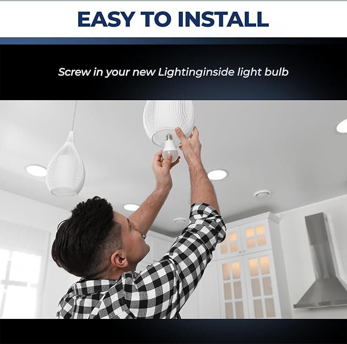 Lightinginside Smart Light Bulbs 60W Equivalent, 800LM 9W WiFi Smart Bulb Compatible with Alexa/Google Assistant, A19 E26 Smart Light Bulb No Hub Required, 2.4GHz WiFi Only, 2PCS