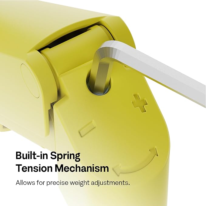 Pixio PS1D Wave Yellow Dual Monitor Arm Stand Desk Mount - Fits up to 32 inches Monitors and up to 19.8lbs. VESA Compatibility and Integrated Cable Management