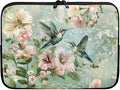 Hummingbird Flower Laptop Sleeve for Women - 13 inch Neoprene Lap Top Case with Padded Compartment