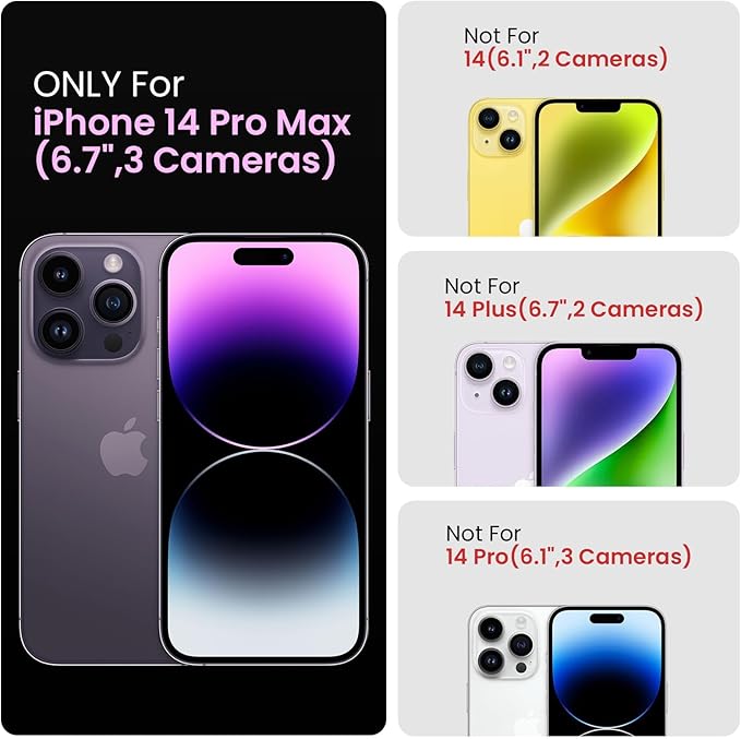 FireNova Designed for iPhone 14 Pro Max Case, Silicone Upgraded [Camera Protection] Case with [2 Screen Protectors], Soft Anti-Scratch Microfiber Lining Inside, 6.7 inch, Red