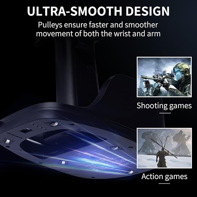 L25B Gun Grip Mouse: Wired Gaming Mouse, Dual Mouse Sensors for Realistic Aiming, Independent DPI Setting Buttons of Each Sensor, Smooth Movement Design, FPS Game Immersive Shooting