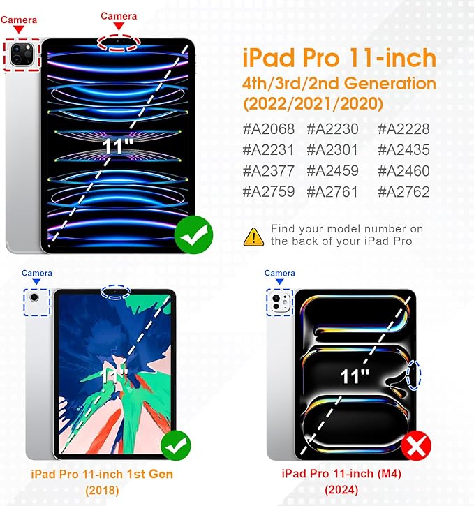 Fintie Rotating Case for iPad Pro 11-inch (4th / 3rd Generation) 2022/2021-360 Degree Swiveling Stand Cover w/Pencil Holder, Auto Sleep/Wake, Also Fit iPad Pro 11" 2nd/1st Gen, Blossom
