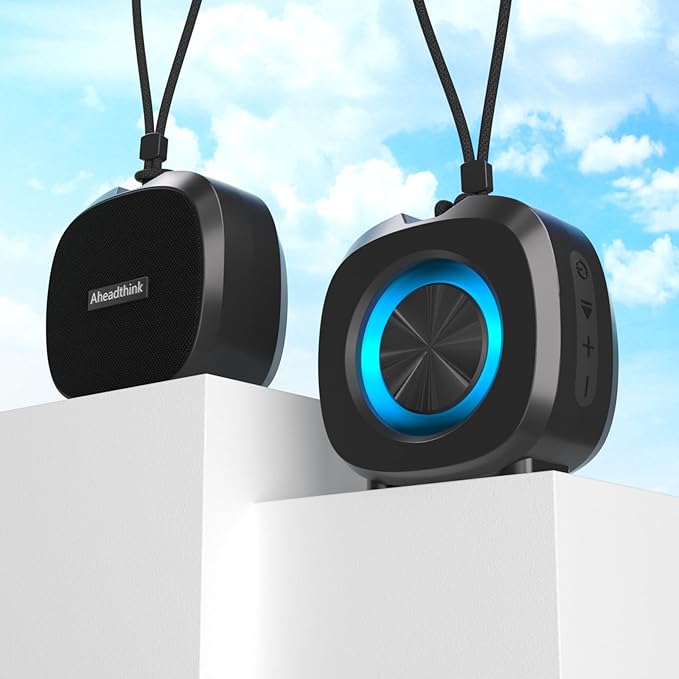 Bluetooth Speaker, Portable Wireless, IPX5 Waterproof Speaker, Bluetooth 5, RGB Color Lights, Loud Stereo Sound, Bass, TWS Pairing, Suitable for Party, Home, Outdoor Use for Long Time Playing.