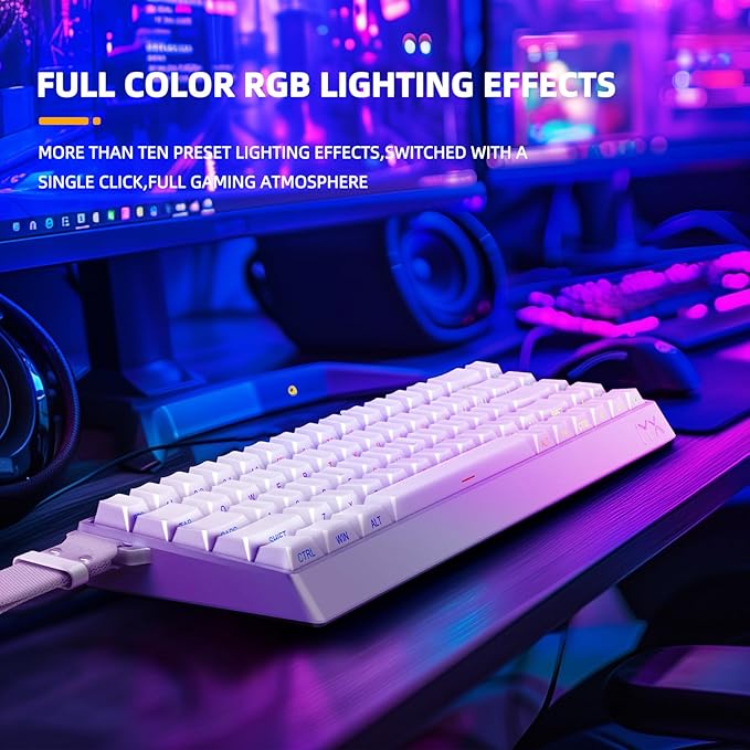 IROK MU68PRO Rapid Trigger Magnetic Switch Keyboard, Aluminum CNC Frame 65% TKL Hot Swapped RGB Programmable Wired Gaming Keyboard for Win/Mac Gamer-White