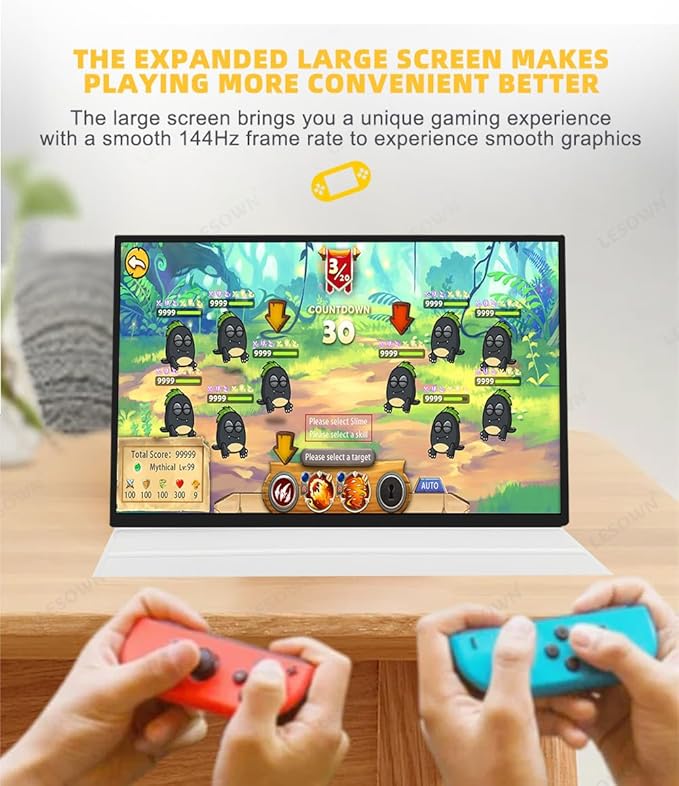 3840x2400 UHD 4K Portable Monitor 16 inch USB C HDMI Touch 400Nits High Brightness Ultra Wide Display with Speakers External Monitor for Laptop PC Phone Mac (4K No Touch)