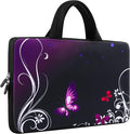 iColor 11 11.6 12 12.1 12.5 inch Laptop Carrying Bag Chromebook Case Notebook Ultrabook Bag Tablet Cover Neoprene Sleeve for MacBook Air Purple Butterfly