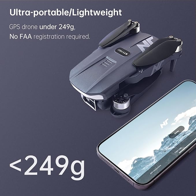 4K UHD GPS Drone with Camera for Adults N11 Pro, 90 Min 3 Battery Long Flight Time, Auto Return, Follow Me, Long Control Range, Brushless Motor, 5G FPV RC Quadcopter for Beginners