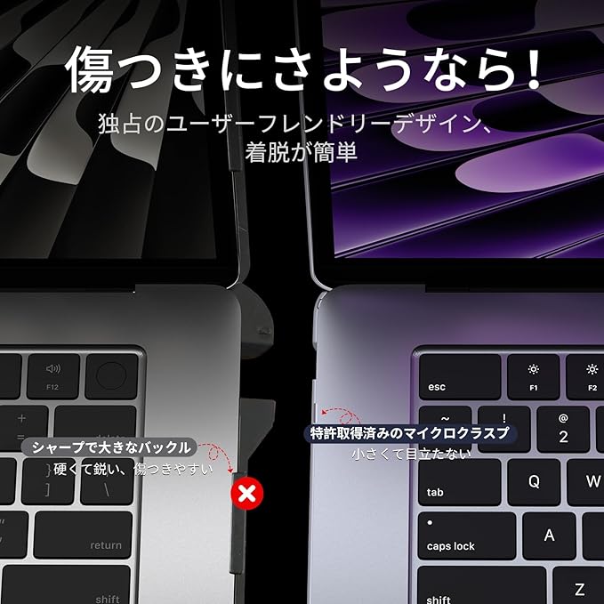 Soonjet Matte Case for MacBook Air 13/13.6-inch (M5/M4/M3/M2, 2022–2026 A3449 A3240 A3113 A2681), Lightweight | Scratch & Fingerprint Resistant | Closes Seamlessly | Ideal for Work, Travel & Study