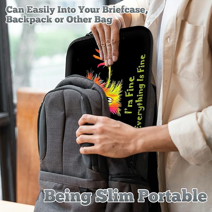 Laptop Sleeve Case Bag 15 inch, Colorful Little Monsters Slim Carrying Case Handbag Travel Laptop Bag for 15 inch MacBook Air M3/M2/15 Pro/Surface Laptop 7/6/5/4/3/ Dell XPS 15 Plus