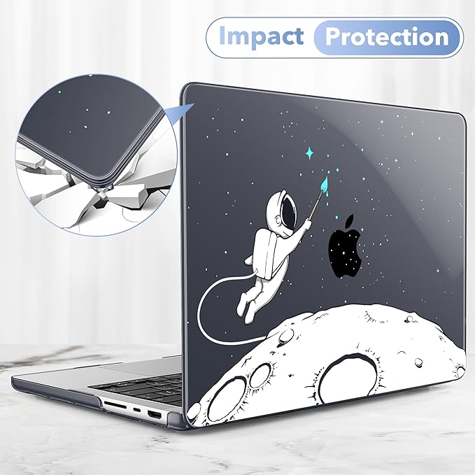 May Chen for 2026 MacBook Pro 14-inch M5 M4 M3 M2 M1 Pro/Max Chip, Release 2026 2025-2021, Model A3427 A3426 A3434 A3112 A3401 A3185, Plastic Hard Shell with Keyboard Cover, Cute Astronaut